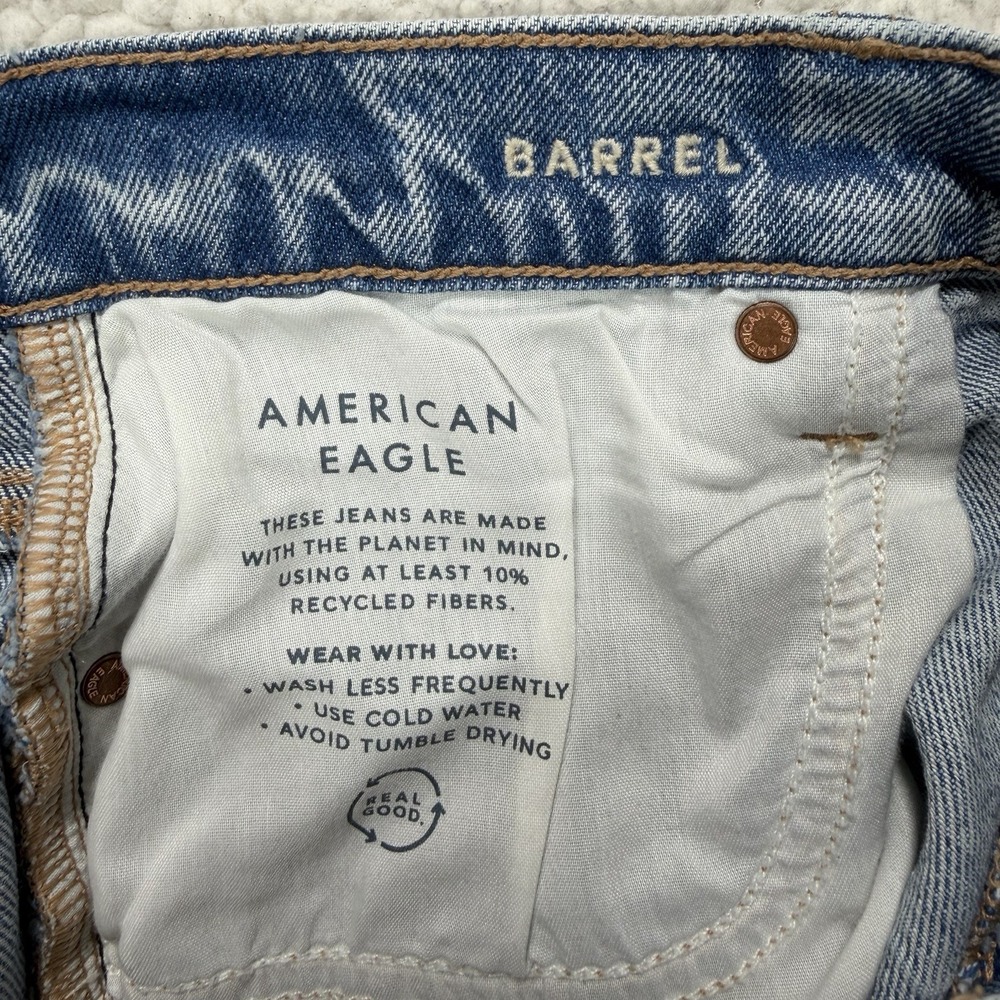 American Eagle‎ Barrel Jeans Women's 2 (29x26) Casual Streetwear Boho Wide Leg - Picture 7 of 12